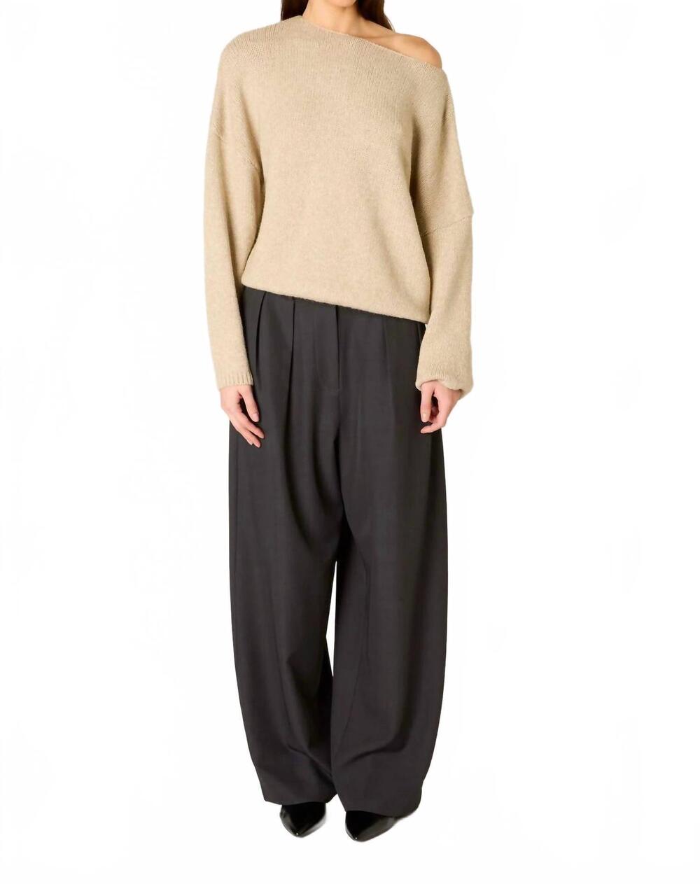 NEW NIA nightmoor long sleeve sweater in oatmeal